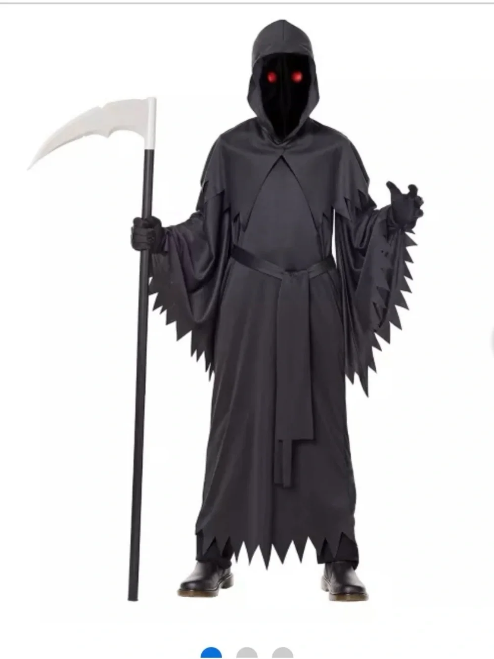 Kids Black Grim Reaper Costume with Hood and Belt